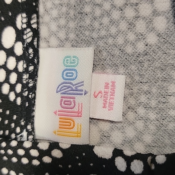 LuLaRoe Size S Black with Abstract White Circles Bodycon Pencil/Bandage Skirt - Picture 8 of 9